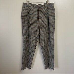 Vtg Eddie Bauer 18 Petite Plaid Wool Trousers
